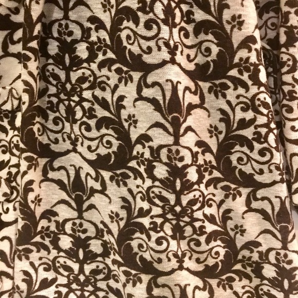 Kim Rogers Brown / White Print Cardigan Open front jacket Women’s size XL - Picture 6 of 8